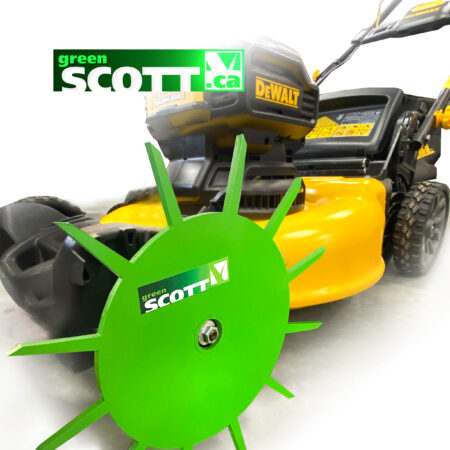 Pin aerator for home owner simply attach to lawn mower and aerate