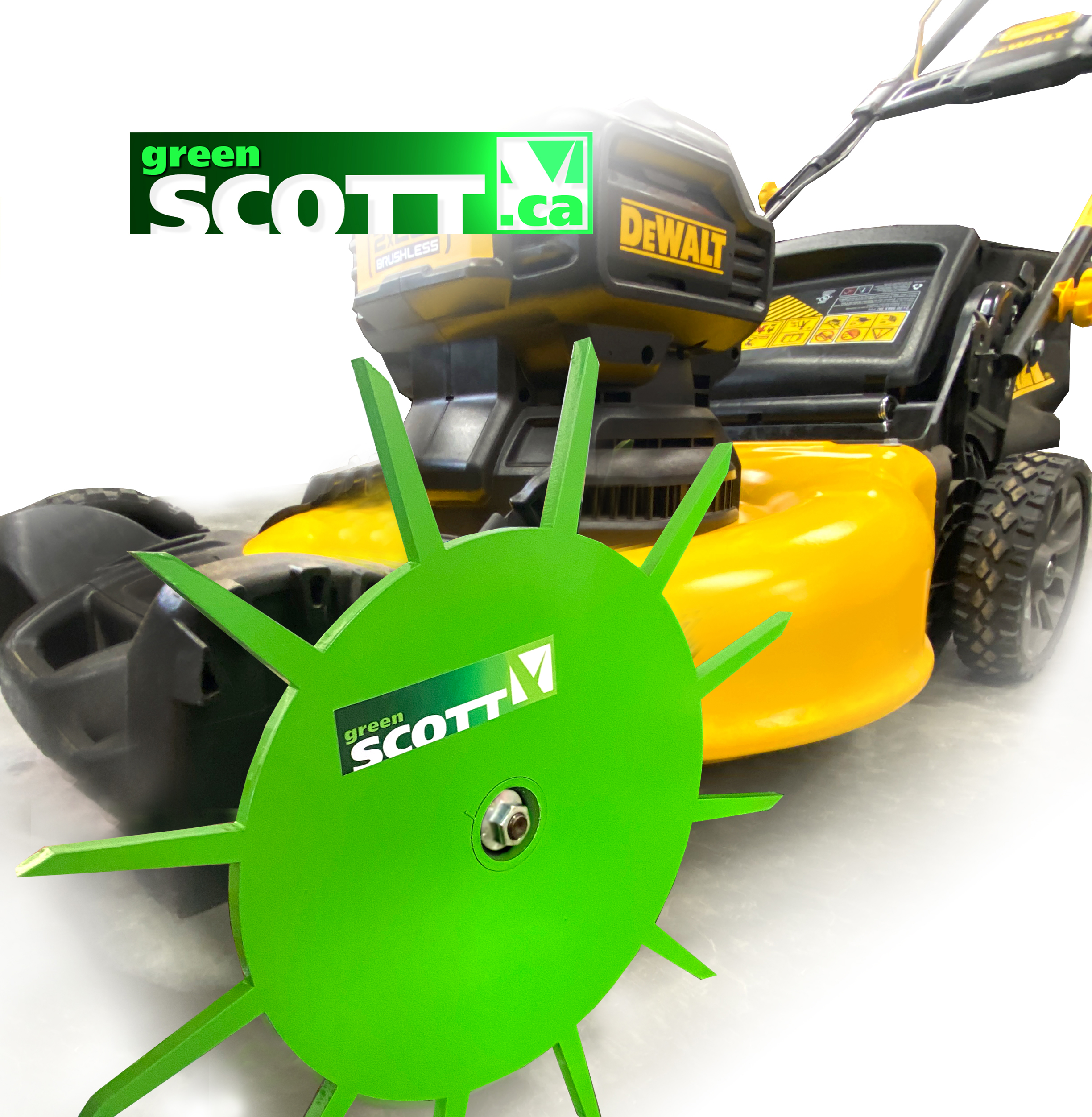 Pin aerator for home owner simply attach to lawn mower and aerate